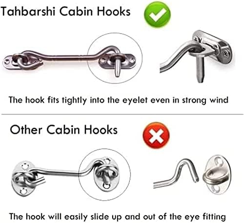 SHAUNI 8 Inch Hook and Eye Latch Gate Lock