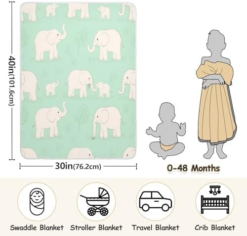 Custom Animal Swaddle Blanket for Baby 30x40in