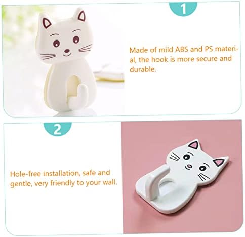 9pcs Adorable Cat Wall Hooks for Bathroom Storage