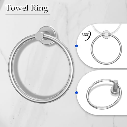 DUMDER 5-Piece Towel Bar Set Brushed Nickel