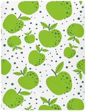 KICPOAY Green Apples Polka Dot Crib Sheets 1