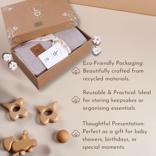 Little Dedi Organic Cotton Swaddling Blanket - 30x40 Neutral