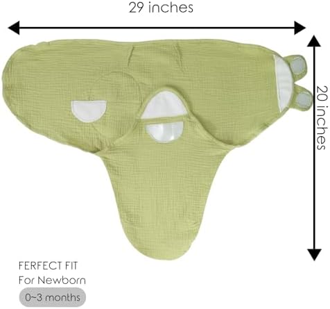 Dormlony Organic Muslin Swaddles 3-Pack for Newborn Babies