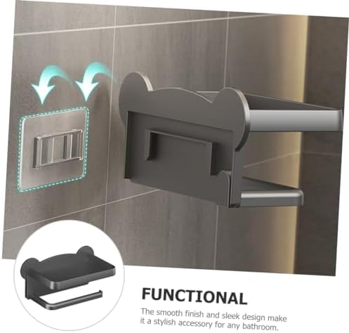 OSALADI Dual Napkin Holder Toilet Paper Wall Mount Organizer