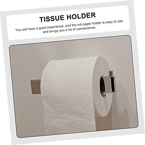 HOMSFOU Wall-Mounted Toilet Paper Holder No Punching Design