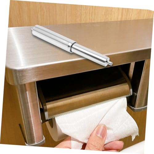 OUNONA 4pcs Retractable Paper Roller Stainless Steel Tissue Holder Rod