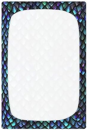 SHJI Dragon Scales Crib Sheet for Boys and Girls
