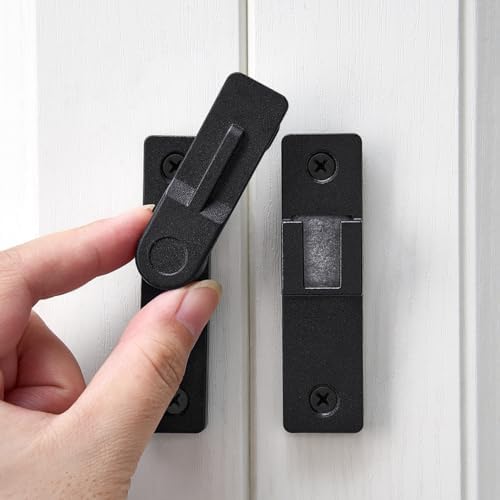 INIRET 2 Packs 180 Degree Flip Latch with Matte Black Finish