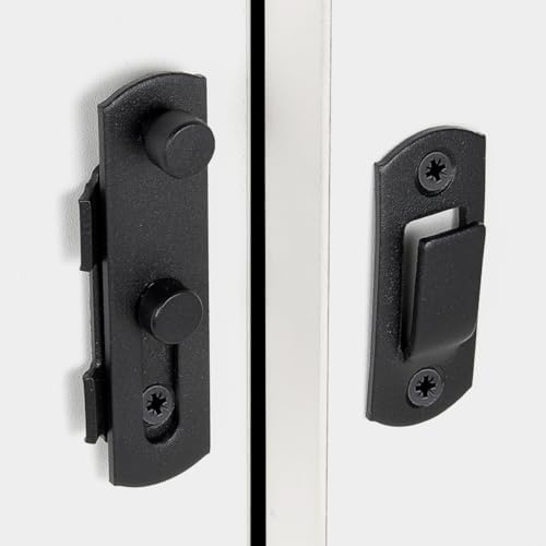 INIRET 8-Pack Matte Black Stainless Steel Gate Latches