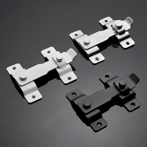 INIRET 3 Pack Barn Door Latches Matte Black