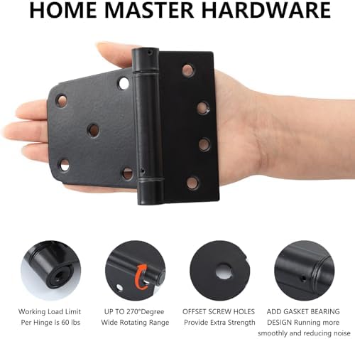 HOME MASTER HARDWARE Self-Closing Gate Kit Black