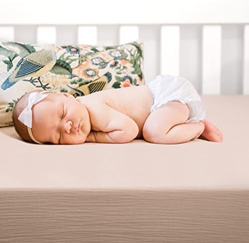 GRSSDER 100 Cotton Muslin Crib Sheet 1 Pack