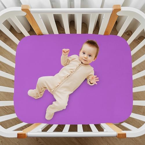 KEIGE Medium Orchid Crib Sheet for Girls and Boys 1