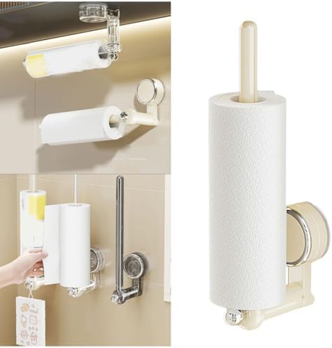 Under Cabinet Roll Holder Rack with Strong Suction