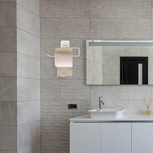 Lurrose 285cm Wall-Mounted Toilet Paper Holder Roll Paper Rack No Punching Style