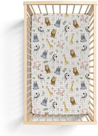 ZoUbqchY African Safari Animals Crib Sheets