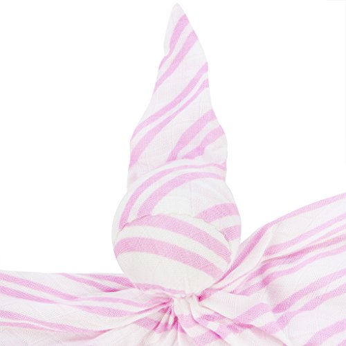 Cuski Mussi Baby Comforter with Pink Stripes
