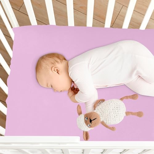 KEIGE Pink 02 Fitted Crib Sheet for Baby