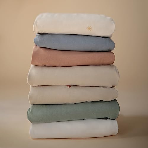 Mushie Stretchy Soft Mini Crib Sheet - Fitted 24 x 38 Tradewinds