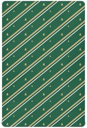 KICPOAY Christmas Striped Crib Sheets for Baby 1