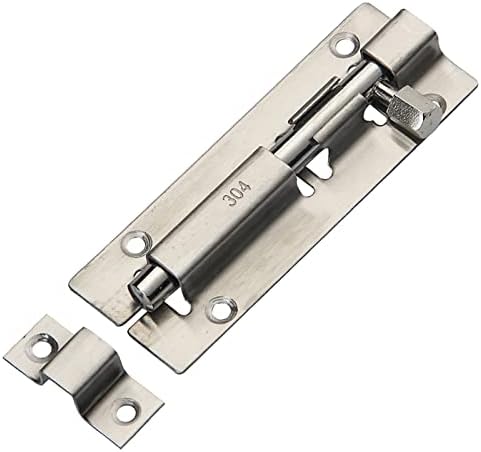 SHAUNI Upgraded Stainless Steel Slide Bolt 4 Pack Door Latch Lock