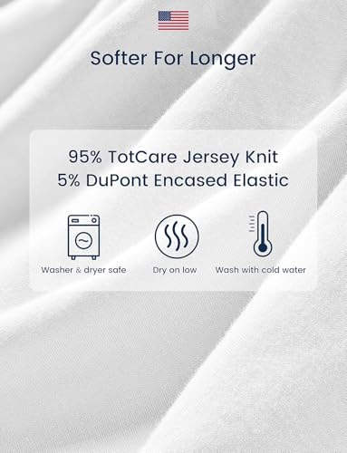 TotAha Premium Stretchy Crib Sheets 2-Pack - Hypoallergenic Silky Comfort