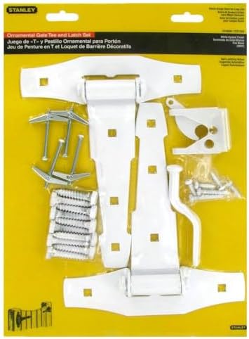 Stanley Ornamental White Gate Latch Set 790896