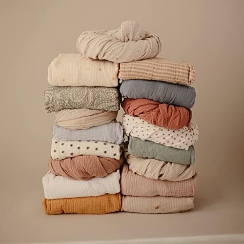 Mushie Extra Soft Muslin Crib Sheet Rainbows 24x38