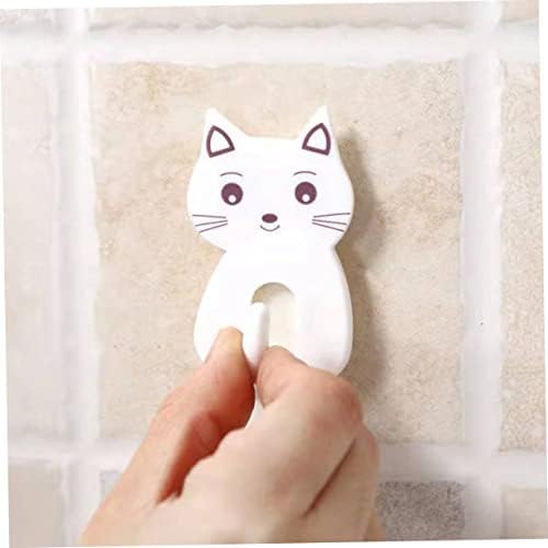 9pcs Adorable Cat Wall Hooks for Bathroom Towel Storage