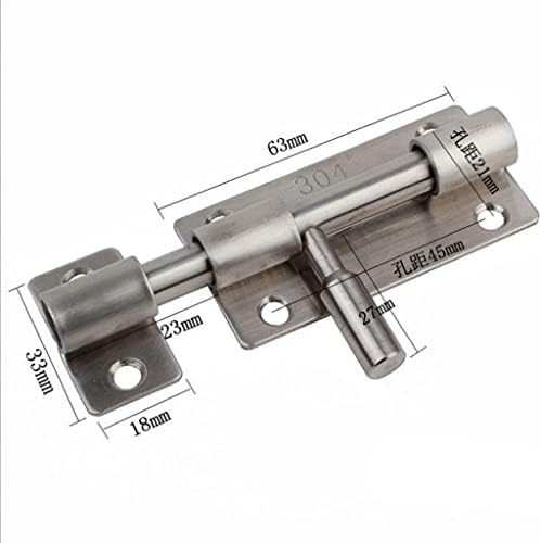 DEIHGE Slide Bolt Door Lock Hasp with Padlock Hole 1