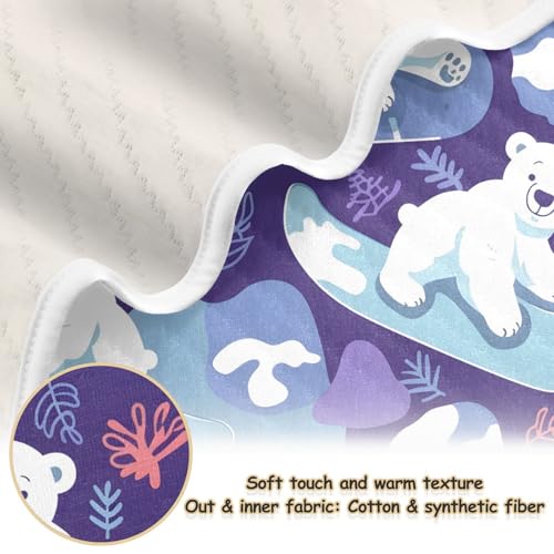 ALAZA Cute Bear Swaddle Blanket 30x40 Inches
