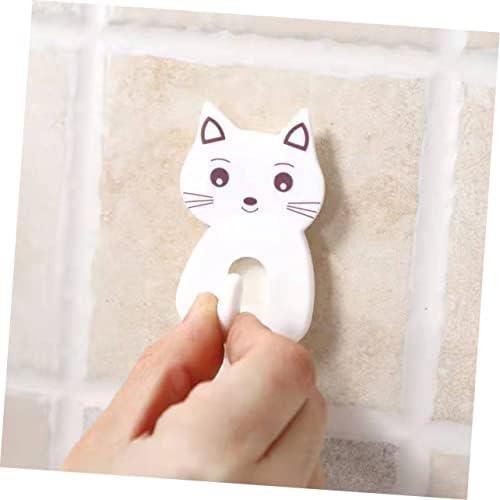BUGUUYO 9pcs Cat Wall Hooks Bathroom Towel Organizer