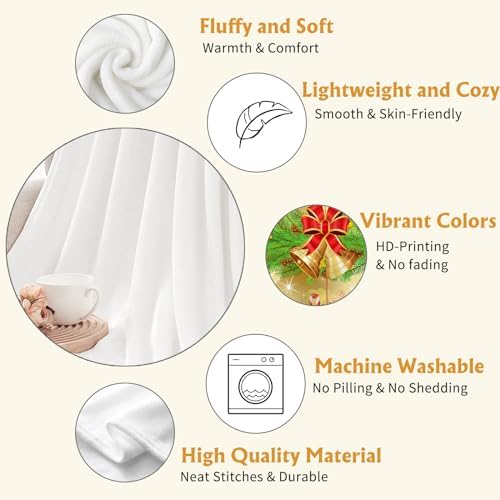 YeeJu Fuzzy Plush Christmas Throw Blanket for Baby and Toddler