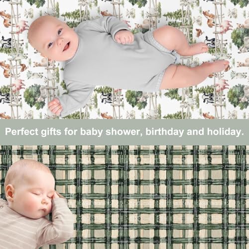 Farm Life Crib Sheets 52x28 Inch for Boy Girl 2 Pack