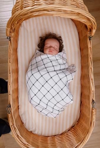 Premium Muslin Swaddle Blankets 47x43 Inch Gender-Neutral