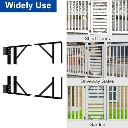 JUBEST Heavy Duty Anti-Sag Gate Kit with Double Side Gate Latch