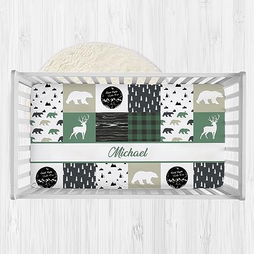 Personalized Baby Crib Sheet with Custom Name