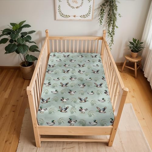 Vintage Mallard Duck Crib Sheets 28x52 1