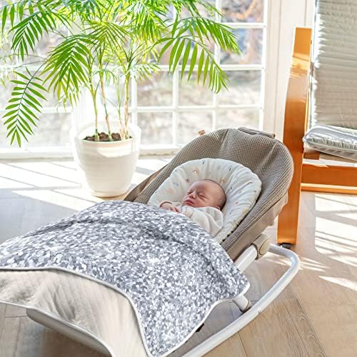 Emelivor Silver Glitter Baby Blanket for All Seasons