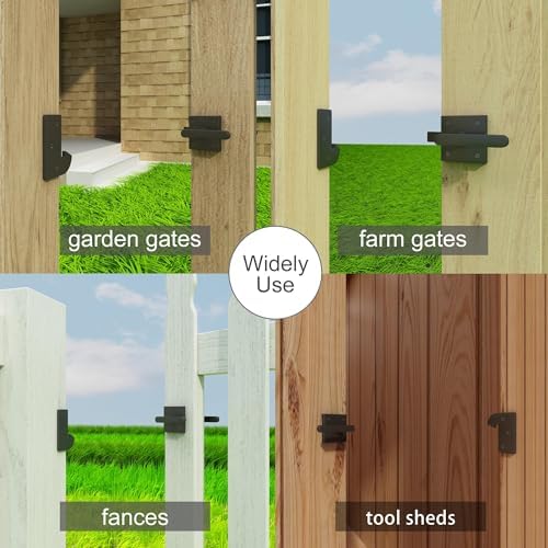 JUBEST Heavy Duty Anti Sag Gate Kit with Adjustable Latch