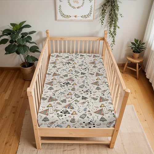 Leopard Pattern Baby Crib Sheets for Boy Girl 28x52