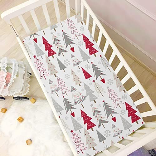 Fitted Crib Sheets Christmas Tree Pattern for Baby Toddler
