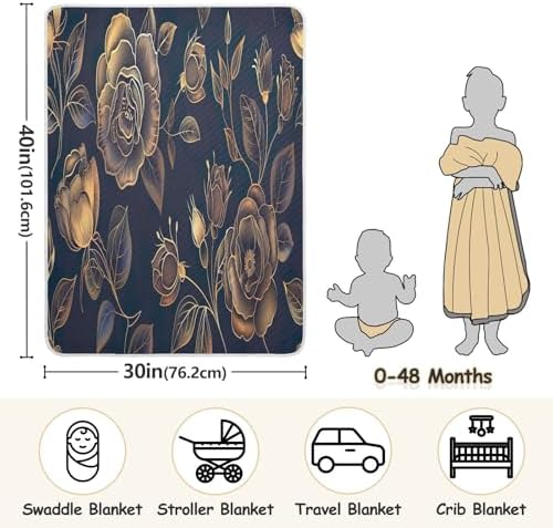 Flildon 30x40 Inch Cotton Swaddle Blanket for Baby