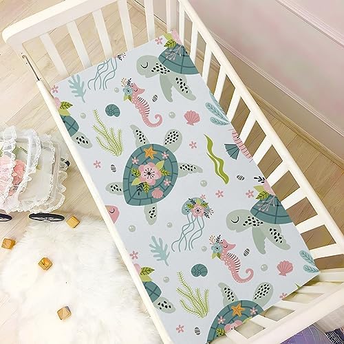 KICPOAY Fitted Crib Sheets with Elastic Band