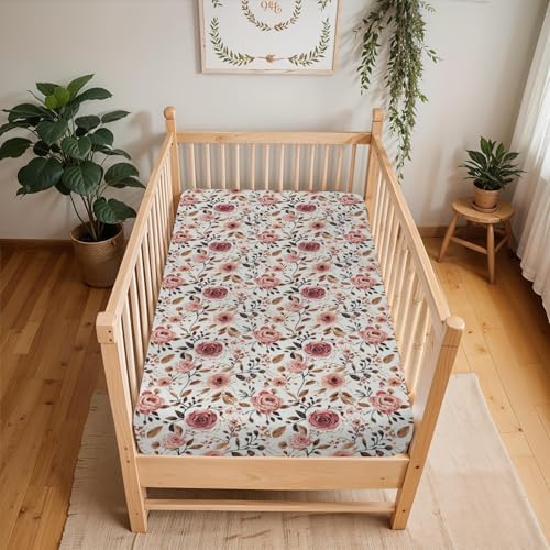 Vintage Wild Flowers Crib Sheets 52x28