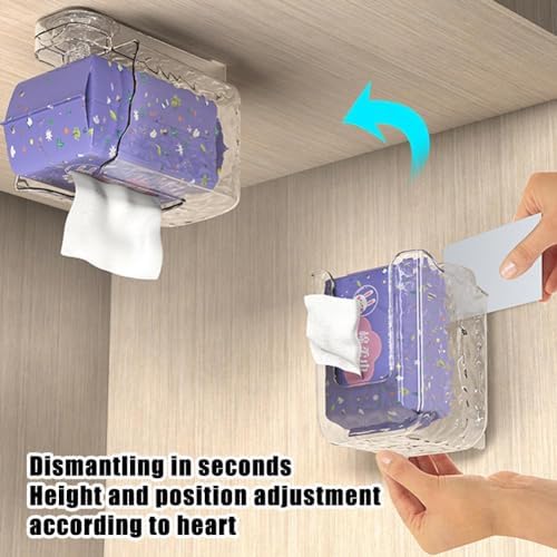 Kitchen Wipes Storage Box Wall Mounted Tissue Holder Non-Slip Refillable Container