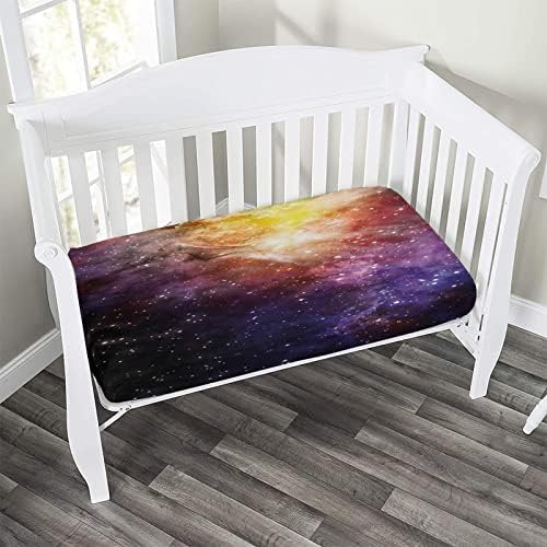 Galaxy Nebula Microfiber Crib Sheet for Baby