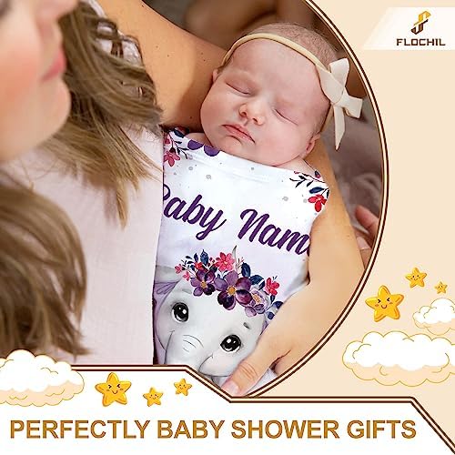 FLOCHIL Personalized Baby Blanket with Name for Girls 1