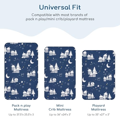 Yukkidds Pack Play Sheets 2 Pack Dark Blue