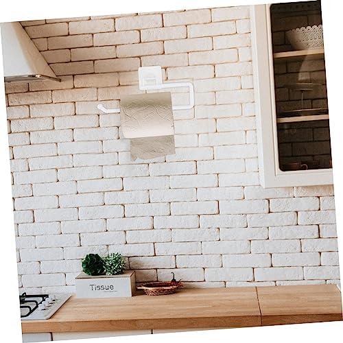 HOMSFOU Wall-Mounted Toilet Paper Holder No Punching Design